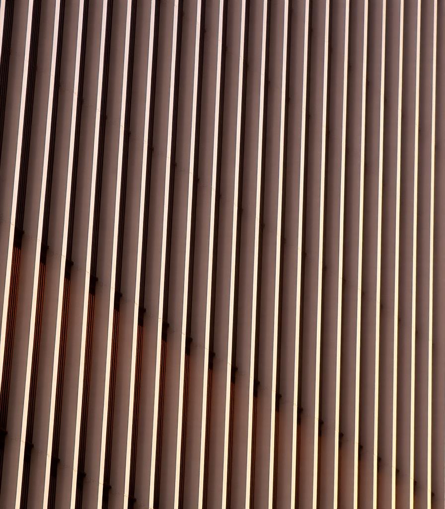 Vertical fin facade
